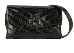 Kira Chevron Crossbody, Leather, Black, MIV, DB, 3*